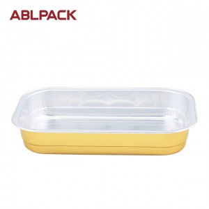 ABL 280ml Aluminium Bakery Clear Container Sauce Cups With Hinged lids Noodle Egg Tart Yogurt Sugar Container AP280B