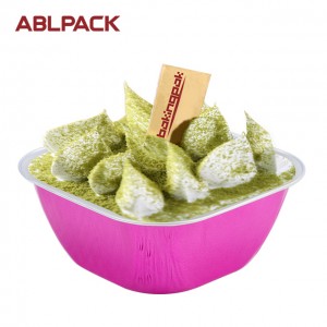 230ml lacquer smooth wall disposable aluminum foil baking cup for rice cake pudding dessert ovens bakery container